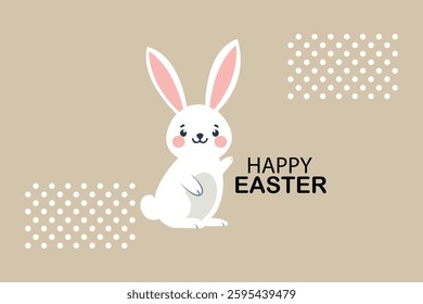 Cute Easter Bunny Vector Illustration