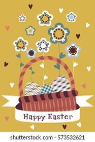 cute easter card design. vector illustration