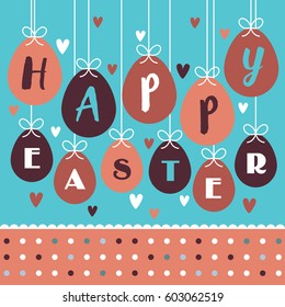 cute easter card design. vector illustration