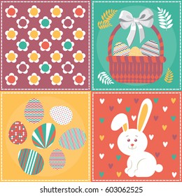 cute easter card design. vector illustration