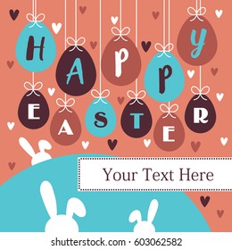 cute easter card design. vector illustration