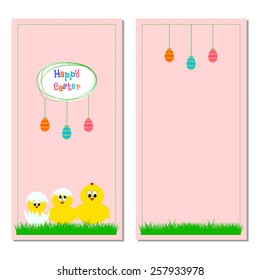Cute easter card with place for greeting text