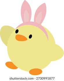 Disfraz de conejito de pollo de Pascua lindo