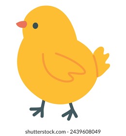 Cute easter chick. Vector illustration.