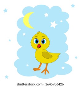 cute easter chicken illustration  vector