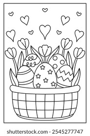 Cute Easter Coloring Page Printable