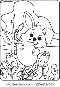 Cute Osterfarbseiten für Kinder