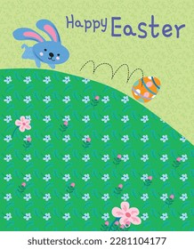 Cute Easter Day Card design 