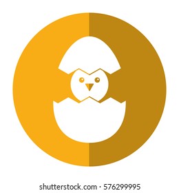 cute easter egg chick shadow