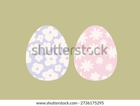 Cute Easter egg designs. Traditional spring hand drawn decorations, symbols, and floral ornaments. Natural floral patterns. Flat vector illustration 