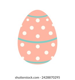 Cute easter egg flat illustration