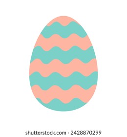 Cute easter egg flat illustration