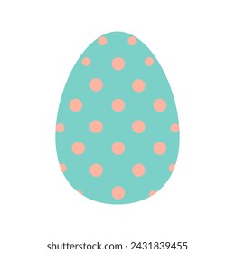 Cute easter egg flat illustration