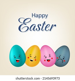 Cute Easter egg greeting card