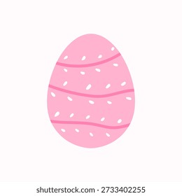 Nette Ostereier-Illustration mit pastellrosa Farben, floralen Details und einer weichen Kawaii-Stimmung. Entwickelt für Frühlingsgrußkarten, Kindergrafiken und fröhliche Urlaubsdekoration.