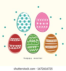 cute easter egg vector for egg hunt 