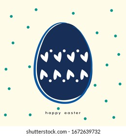 a cute easter egg vector with unique patern for easter day
