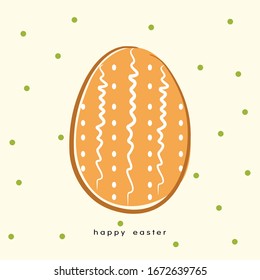 a cute easter egg vector with unique patern for easter day