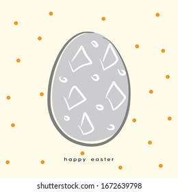 a cute easter egg vector with unique patern for easter day