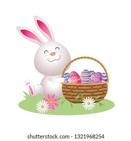 cute easter eggs cartoon