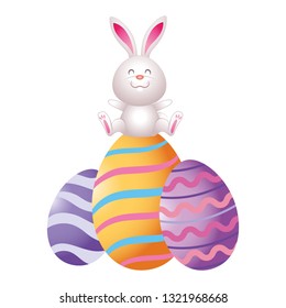 cute easter eggs cartoon
