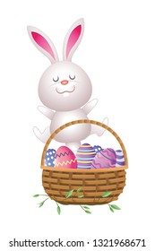 cute easter eggs cartoon