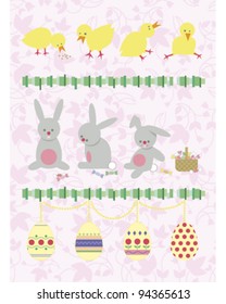 Cute easter elements