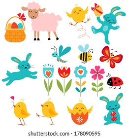 Cute Easter elements for your design.