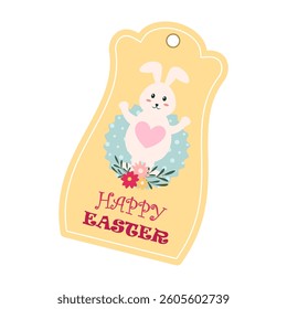 Cute Easter Gift Tags with Bunny, Chick, Eggs, and elements