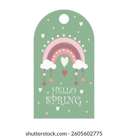 Cute Easter Gift Tags with Bunny, Chick, Eggs, and elements