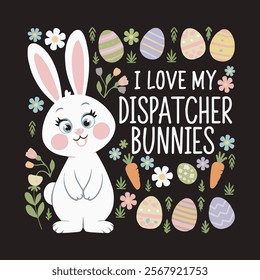 Cute Easter graphic with bunny ears and message
