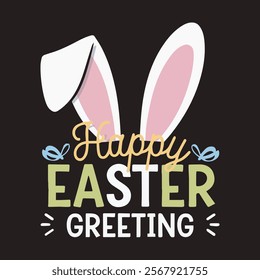 Cute Easter graphic with bunny ears and message
