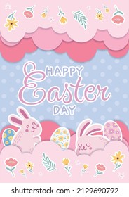 cute easter holiday background design