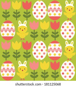 cute easter pattern design. vector illustration
