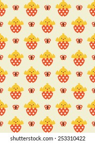 cute easter pattern design. vector illustration