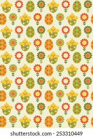cute easter pattern design. vector illustration