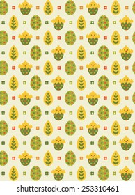 cute easter pattern design. vector illustration
