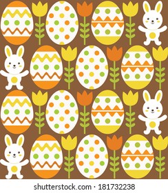 cute easter pattern. vector illustration