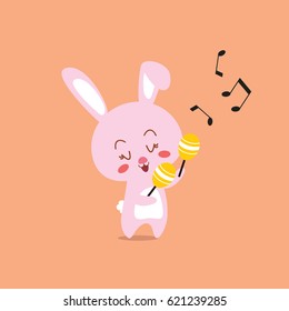 A cute easter playing music.