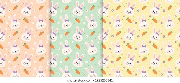 Cute Easter seamless pattern Vector