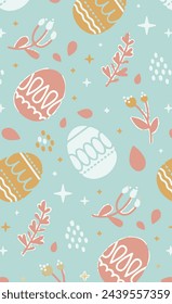 cute easter seamless vector seamless pattern with christmas balls