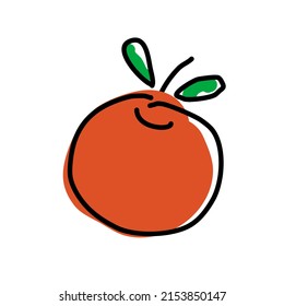 Cute and easy orange vector on white background