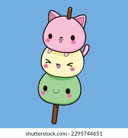 Cute eats, fruits. Vector Illustration EPS10