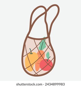 Cute Eco Net Bag illustration