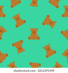 Cute eddy bear seamless pattern for kids