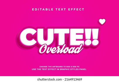 Cute Editable Text Effect Template