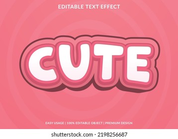 Cute Editable Text Effect Template Use For Business Logo And Brand