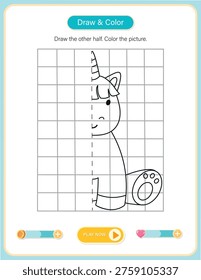Cute educational worksheet kids