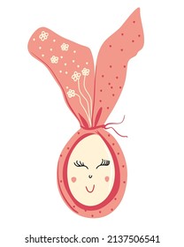 cute egg bunny in fabric for Easter 