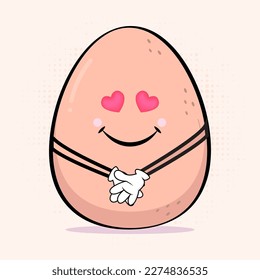 Cute Egg Character - Adorable Egg Mascot Design, This adorable egg mascot will add a touch of fun and personality to any project, from branding and marketing to merchandise and promotional materials.